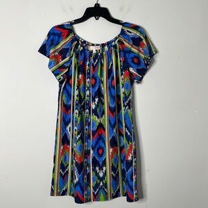 Jude Connally Joy Aztec Print Mini Shift Dress